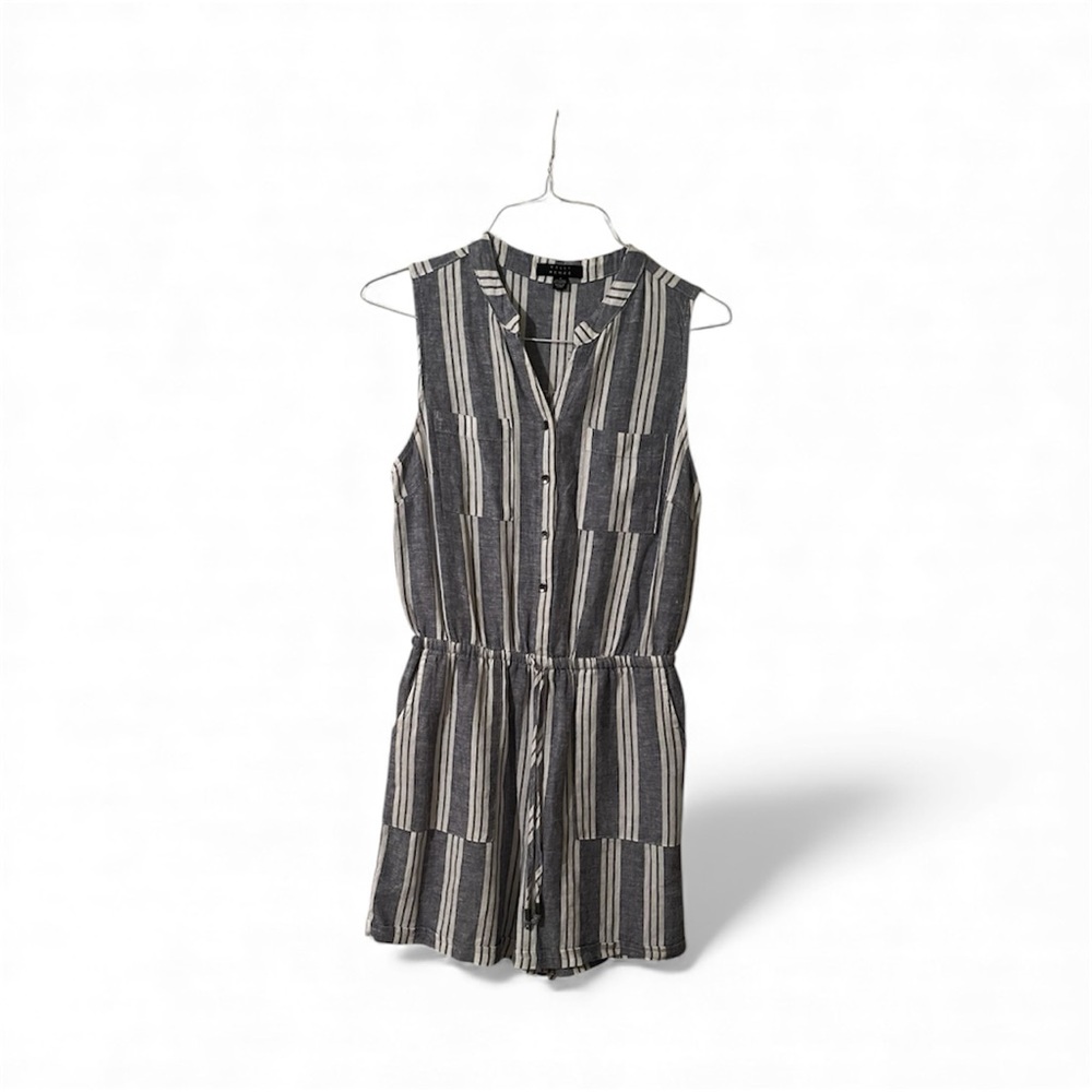 Kelly Renee, Striped Sleeveless Blue/White Jumpsuit, size S
